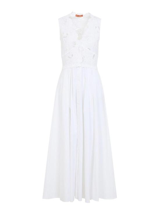 25FW 에르마노 설비노 롱 원피스 D484Q301QDV10601 White