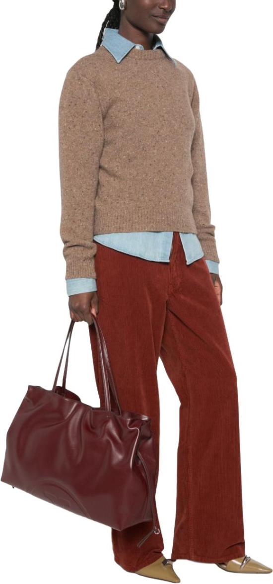 26FW 토리버치 엘라 나투라 엠보스드 토트 백 178767600 MAROON - TORY BURCH