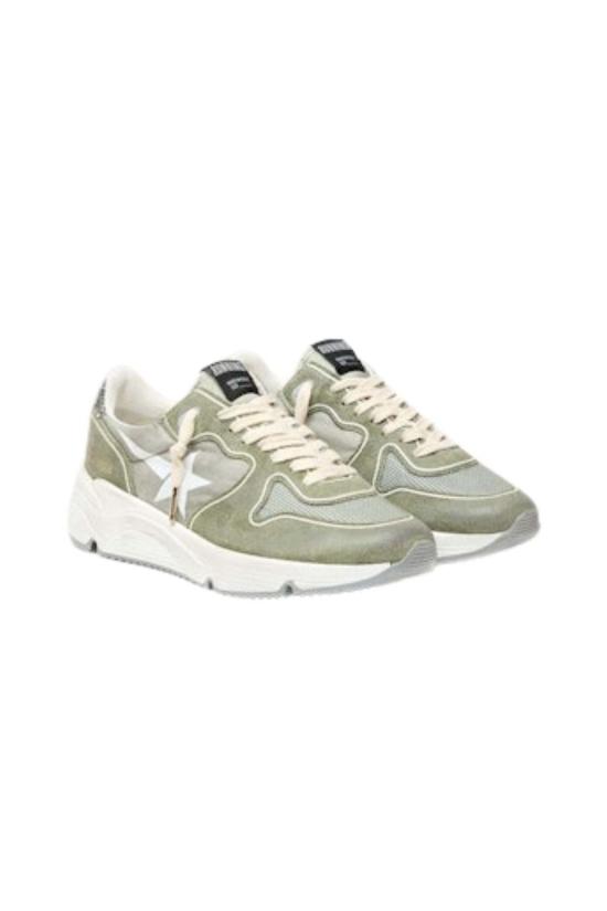  골든구스 스니커즈 골든 구스 러닝 스웨이드 갑피  그린/실버 - GOLDEN GOOSE