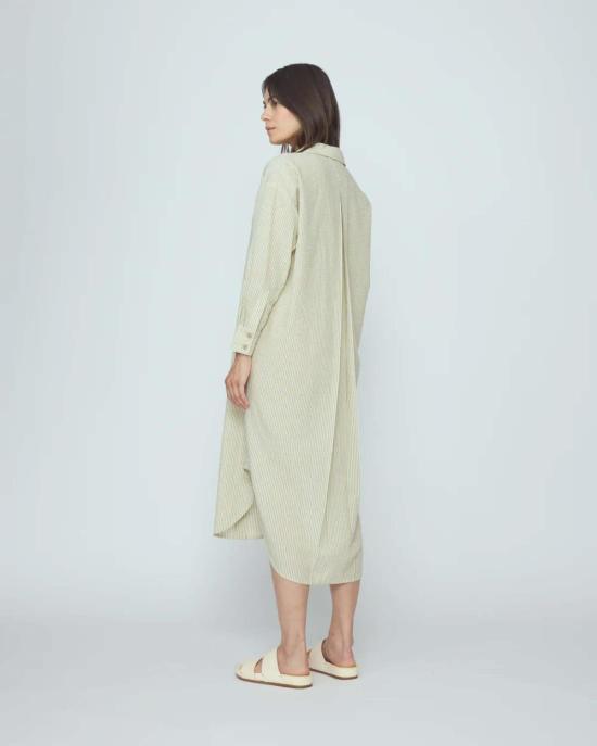 7115 BY SZEKI 미디 원피스 7115 바이 세키 스트라이프 돌먼 맥시 드레스 머스타드 스트라이프 - OTHER BRANDS