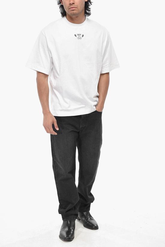  오프화이트 반팔 티셔츠 OMAA120S24JER0030110 White - OFF WHITE
