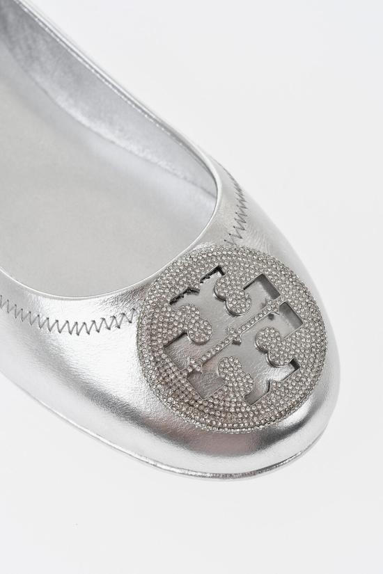  토리버치 미니 트레블 발레 플랫 165361 40 Silver - TORY BURCH