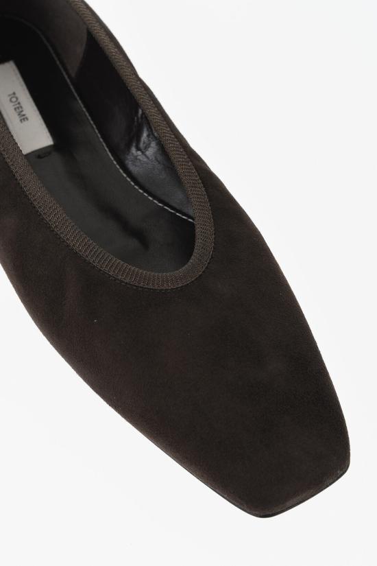  토템 미니멀리스트 스웨이드 발레리나 슈즈 254WAS0218LE0012273 Brown - TOTEME