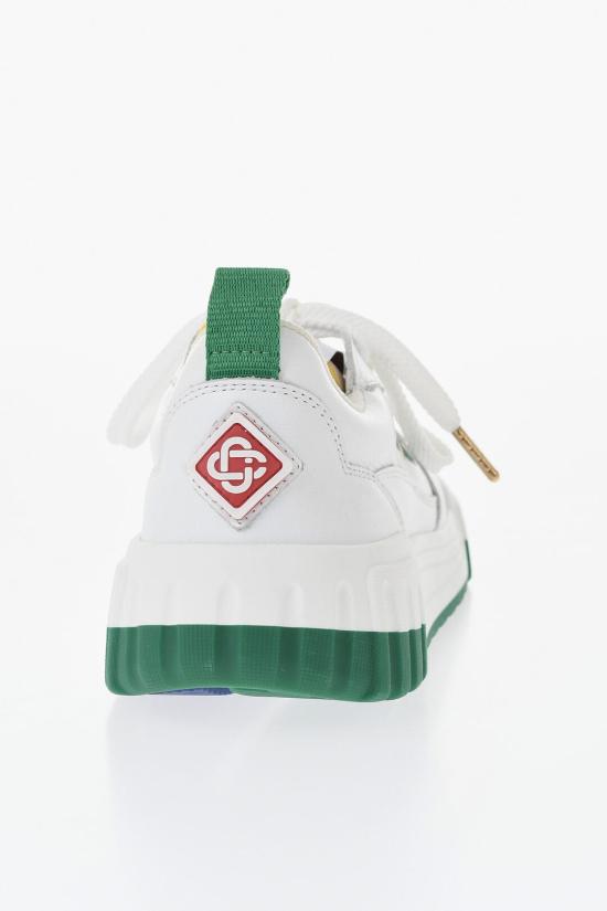  카사블랑카 스니커즈 SNK 01701W LEATHER WHT GREEN White - CASABLANCA