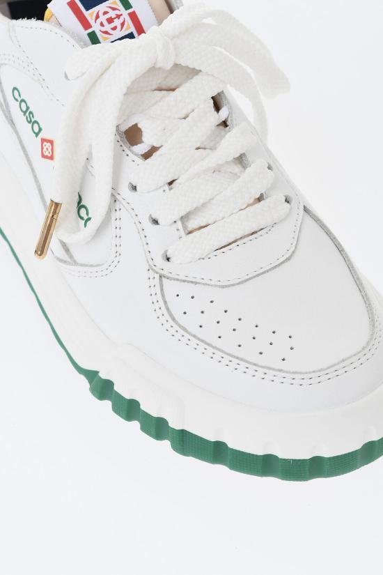  카사블랑카 스니커즈 SNK 01701W LEATHER WHT GREEN White - CASABLANCA