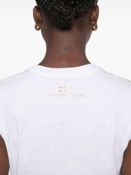26FW 엘리자베타프랜치 민소매 티셔츠 MA00766E2 270 Bianco - ELISABETTA FRANCHI