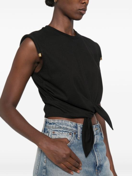 26FW 엘리자베타프랜치 민소매 티셔츠 MA00766E2 110 Nero - ELISABETTA FRANCHI