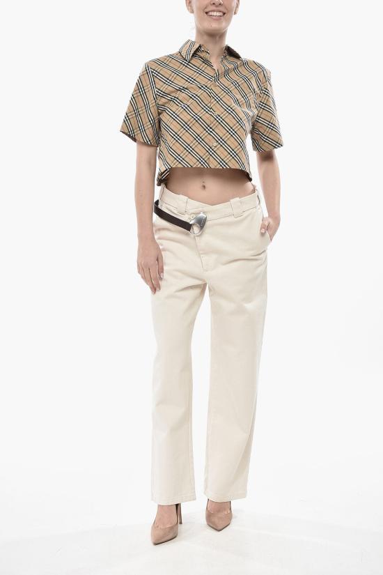  핑코 스트레이트 팬츠 105071A2JP C21 White - PINKO