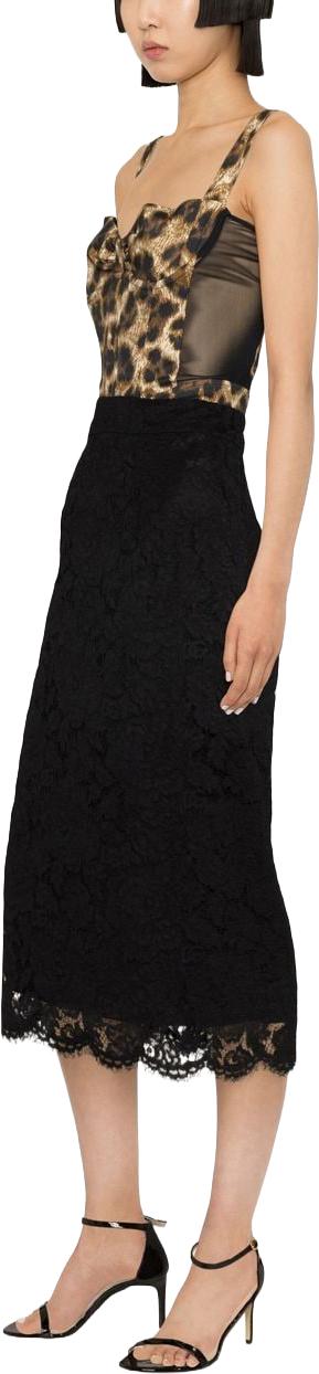  돌체앤가바나 미디 스커트 F4B7ITFLRE1N0000 BLACK - DOLCE & GABBANA