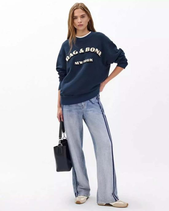  랙앤본 데님 팬츠 RB 미라마 와이드 레그 트랙 팬츠 - RAG & BONE