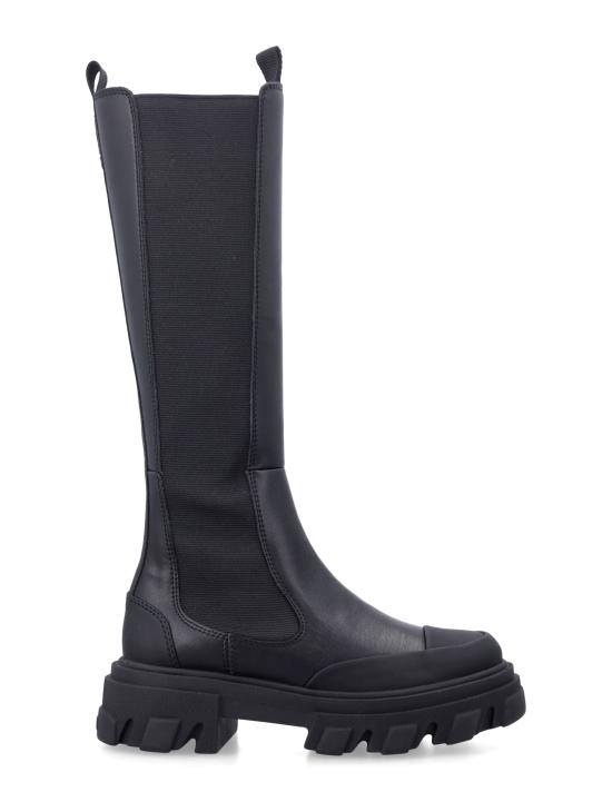 26FW 가니 블랙 스티치 첼시 롱부츠 S32404900 099 Nero