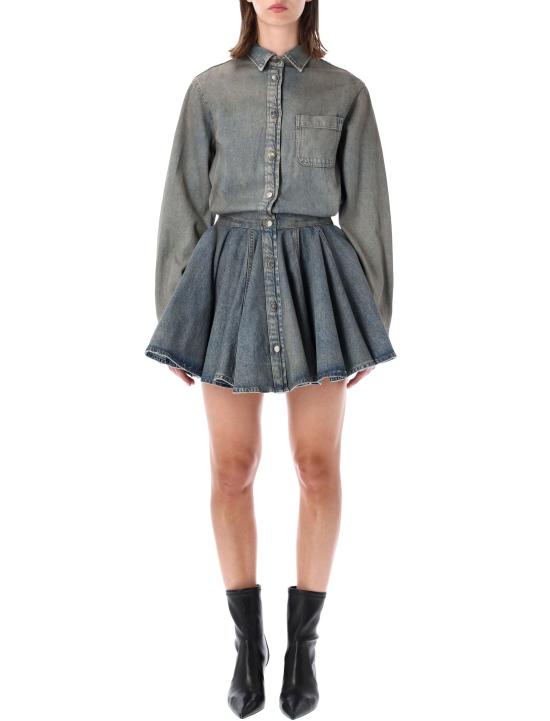 26FW 하이쿠레 데님 스커트 HEW08117DF210 L0940 ZIGGY SILVER BLUE