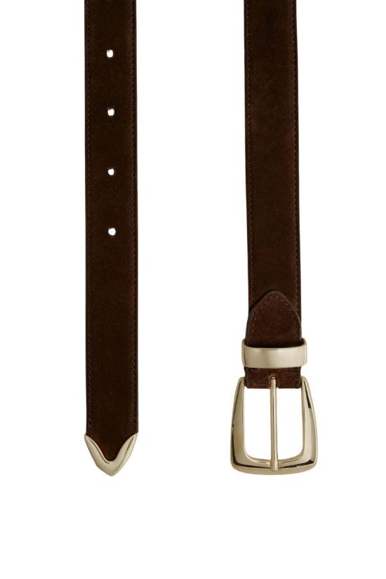  케이트 레귤러 벨트 카이트 베니  골드 버클 (30mm) 커피 - KHAITE