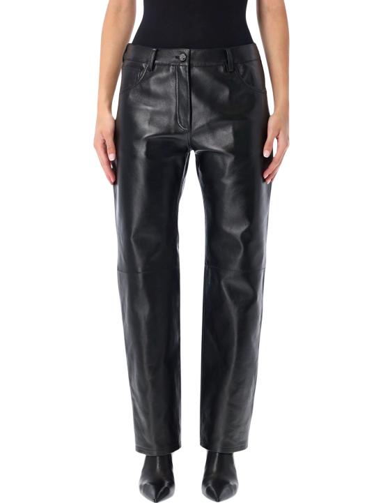 26FW 마그다뷰트림 가죽 팬츠 289726 BLACK Nero