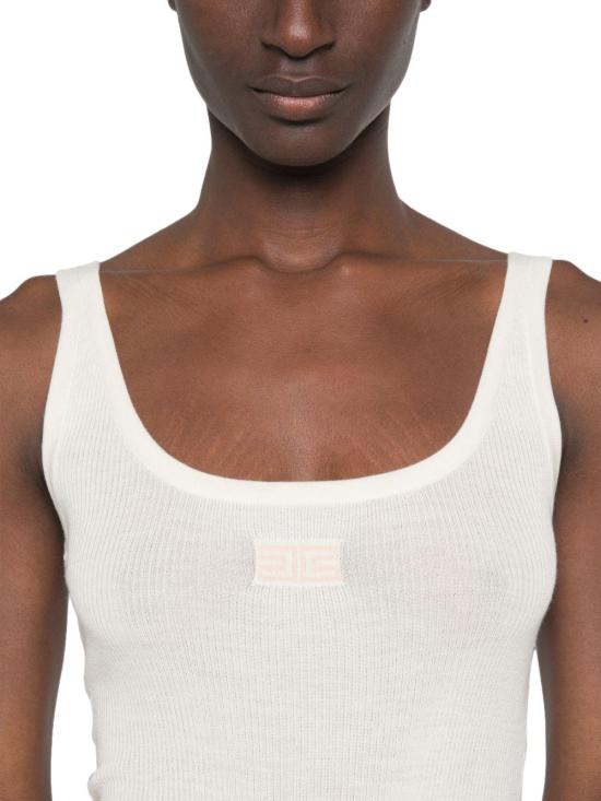 26FW 엘리자베타프랜치 민소매 티셔츠 TK03B66E2EG9 WHITE - ELISABETTA FRANCHI