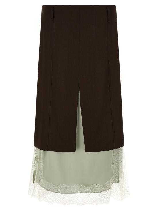 26SS MISENITHE 미디 스커트 FL05035195 Brown