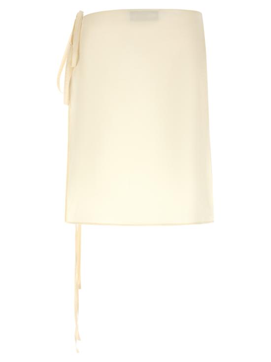 26SS MISENITHE 미디 스커트 PO25012975 White - OTHER BRANDS
