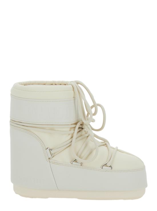 26FW 문부츠 아이콘 나일론 로우 부츠 80D1409380L002 White