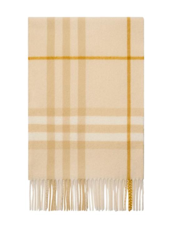 26FW 버버리 체크 캐시미어 스카프 8112632 C3269 Yellow - BURBERRY