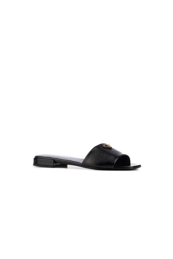 26SS 프라다 사피아노 페이턴트 레더 슬라이드 1XX730F0103A9S F0002 Nero - PRADA