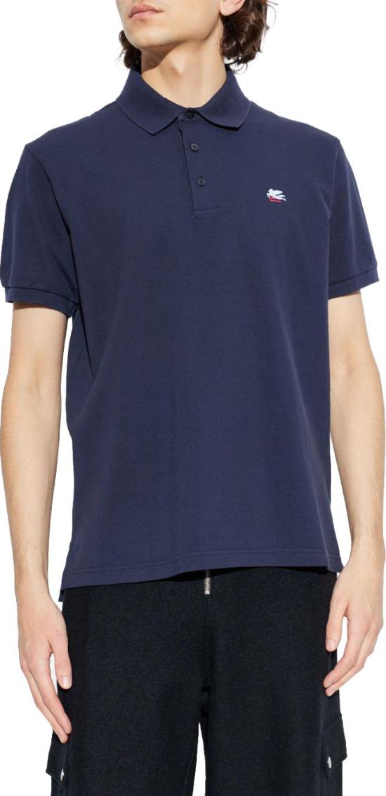 26FW 에트로 폴로 티셔츠 MRMD0005AU13IB0065 NAVY - ETRO