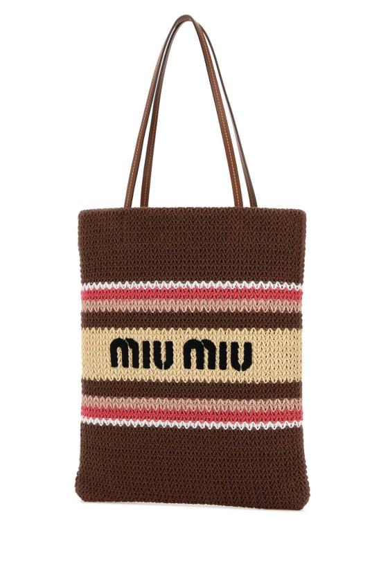 26SS 미우미우 토트백 5BG248VOR12DO3 F05CP Stripped - MIU MIU