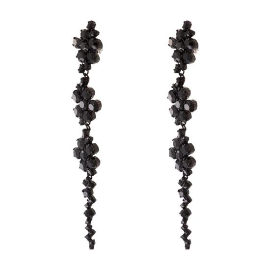 26FW 시몬로샤 플로럴 드립 귀걸이 ERG619 0907 JET BLACK - SIMONE ROCHA