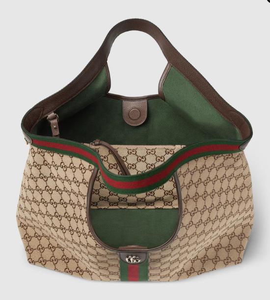 26FW 구찌 토트백 853971FAFFP 2547 CAMEL EB VE N AC VRV - GUCCI