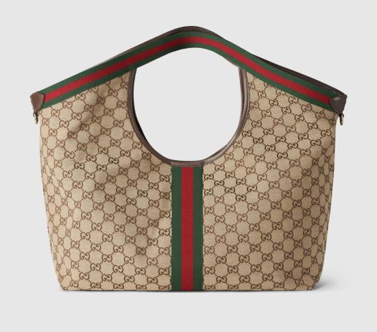 26FW 구찌 토트백 853971FAFFP 2547 CAMEL EB VE N AC VRV - GUCCI