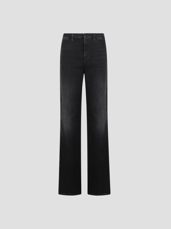 26FW 구찌 웹 디테일 스트레치 코튼 데님 팬츠 875834XDDIL 1000 BLACK
