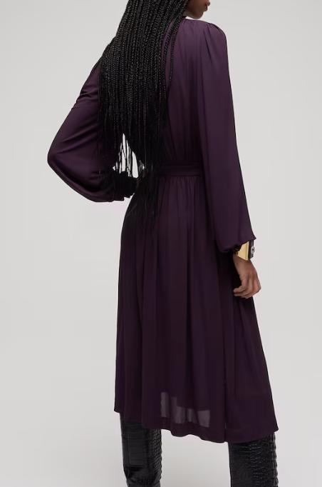 26FW 구찌 롱 원피스 865091ZAU2Q 5522 DARK PRUNE - GUCCI