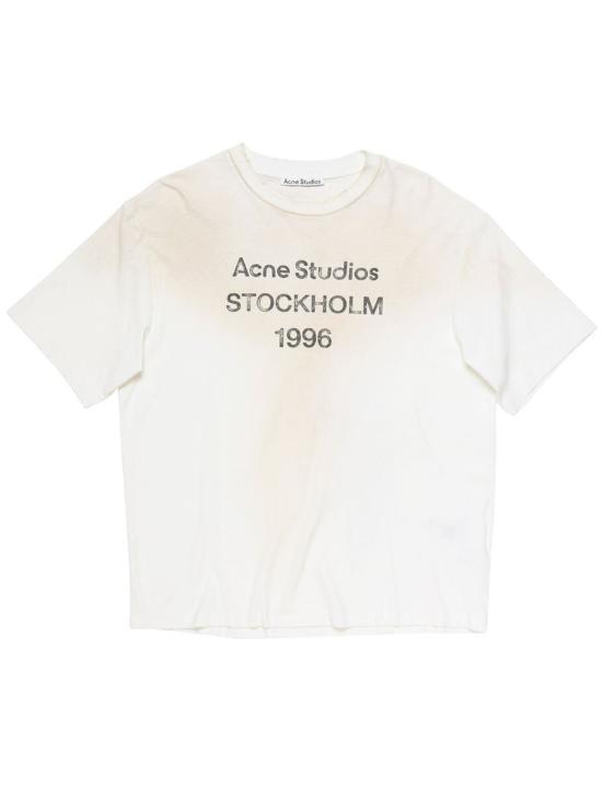 26FW 아크네 스튜디오 로고 티셔츠 CL0196 DC6 Dusty white