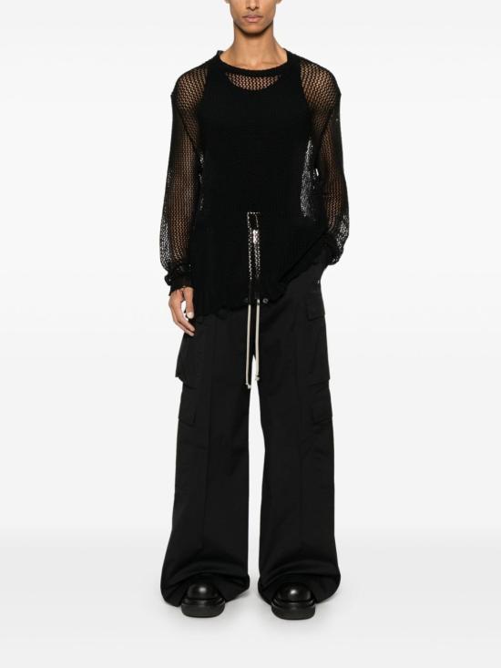 26FW 릭 오웬스 스트레이트 팬츠 RU02F4339 TE 09 Black - RICK OWENS