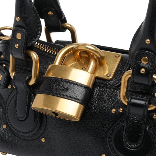26FW 끌로에 스몰 그레인드 레더 패딩턴 백 CH26SS805P75 001 Black - CHLOE