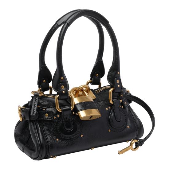 26FW 끌로에 스몰 그레인드 레더 패딩턴 백 CH26SS805P75 001 Black - CHLOE