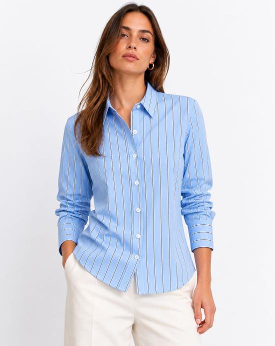  아미 셔츠 FSH866CO0249 A232 CASHMERE Blue ivory - AMI