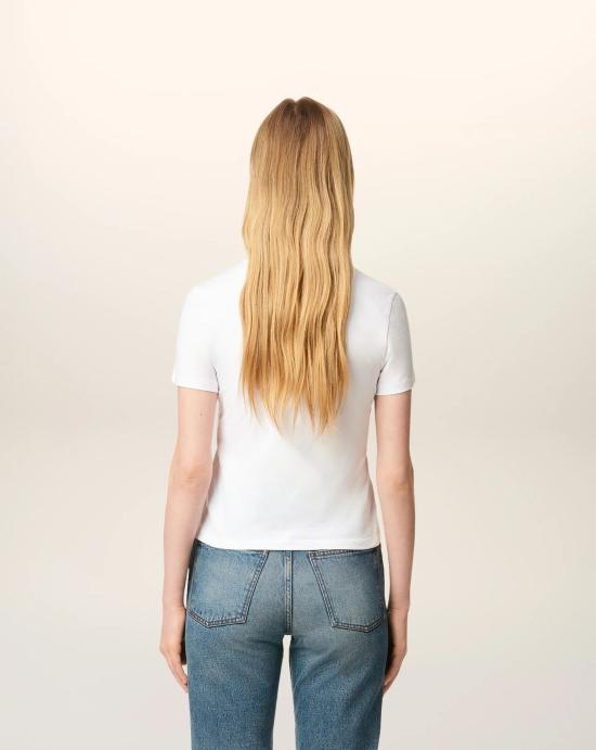 26FW 아미 스몰 하트 로고 코튼 크롭 티셔츠 FTS347724 100 WHITE - AMI