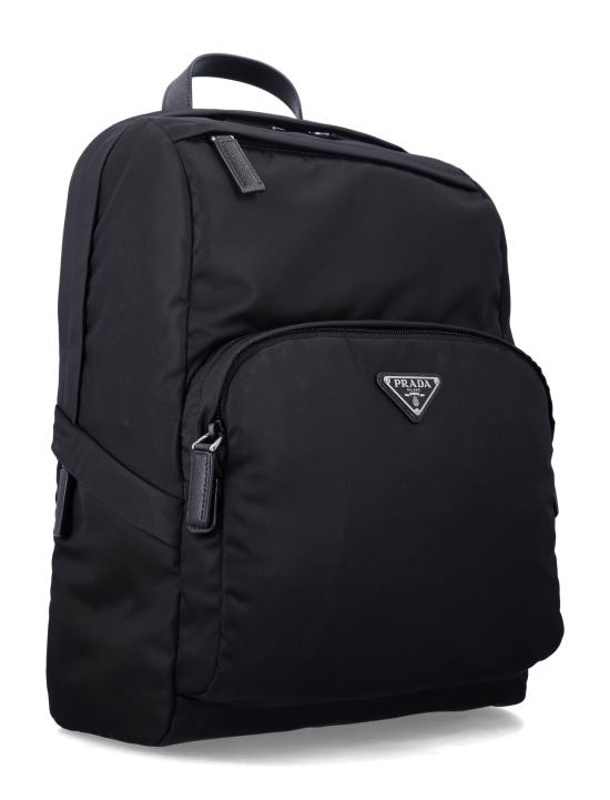 26FW 프라다 삼각로고 리나일론 앤 사피아노 레더 백팩 2VZ1042DMG F0002 Nero - PRADA