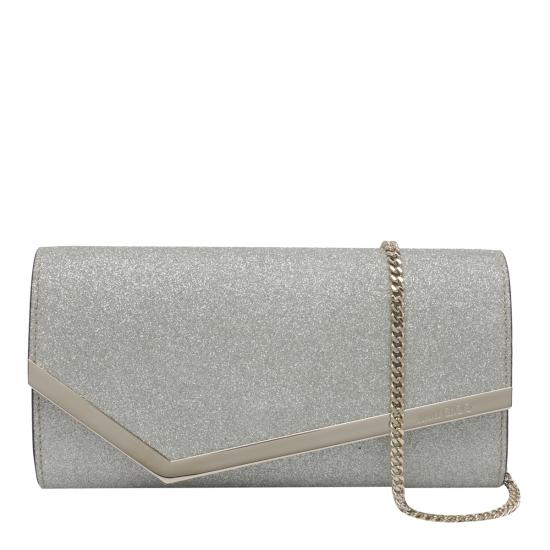 26FW 지미추 클러치/파우치 EMMIE DGZPLATINUM ICE Silver