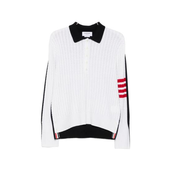 26FW 톰브라운 폴로 티셔츠 MKP166A Y1018 979 WHITE BLUE