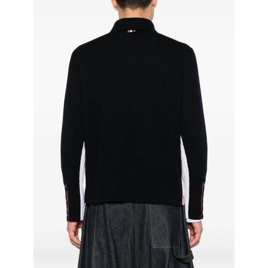 26FW 톰브라운 폴로 티셔츠 MKP166A Y1018 979 WHITE BLUE - THOM BROWNE