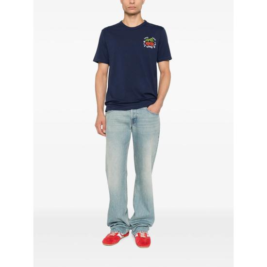 26FW 겐조 반팔 티셔츠 FG65TS1584SG 79 BLUE - KENZO