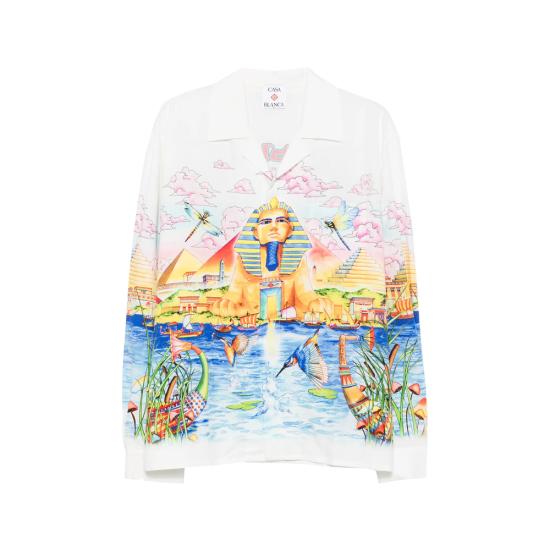 26FW 카사블랑카 긴팔 셔츠 PF26 SH 006 04 EGYPT WHITE