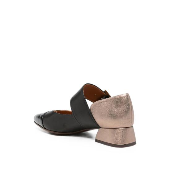 26FW 치에 미하라 힐/펌프스 HEBAS49 NEGRO BLACK GOLD - CHIE MIHARA