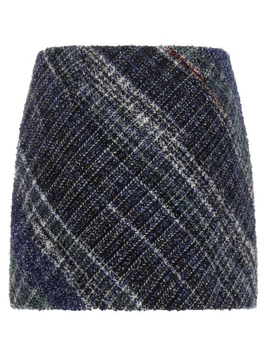 26FW 미소니 숏 스커트 DS26WH09BC006IS91SX Blue - MISSONI