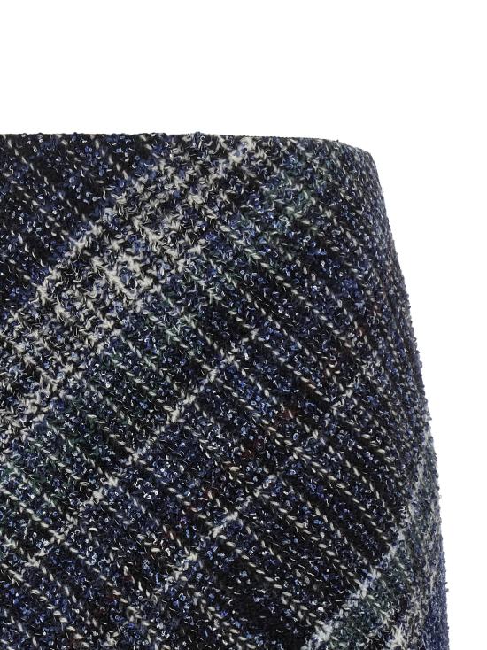 26FW 미소니 숏 스커트 DS26WH09BC006IS91SX Blue - MISSONI