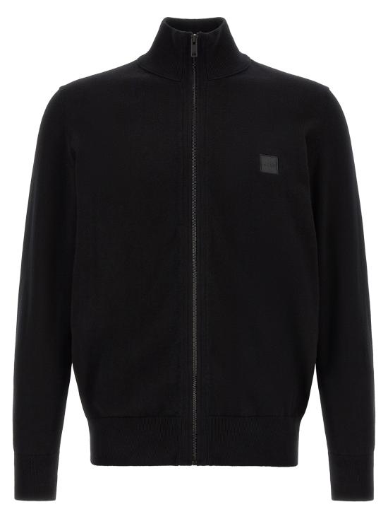 26FW 휴고보스 집업 니트 50543692001 Black