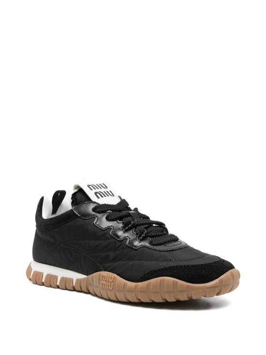 26FW 미우미우 타이어 테크니컬 스웨이드 스니커즈 5E417EF005 ZJM F0002 NERO - MIU MIU