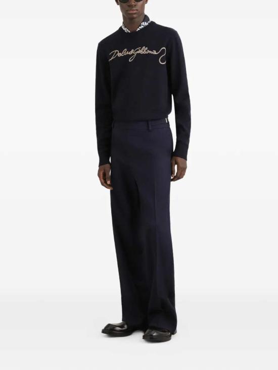 26FW 돌체앤가바나 스웨터 GXX02ZJDVIR B0665 BLU SCURISSIMO 1 - DOLCE & GABBANA