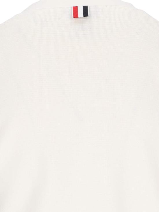 26FW 톰브라운 파인 메리노 울 4바 클래식 V넥 가디건 FKC207A 00014 100 White - THOM BROWNE